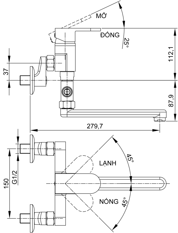 Vòi-Sen-Tắm-Nóng-Lạnh-Luxta-L2211B.