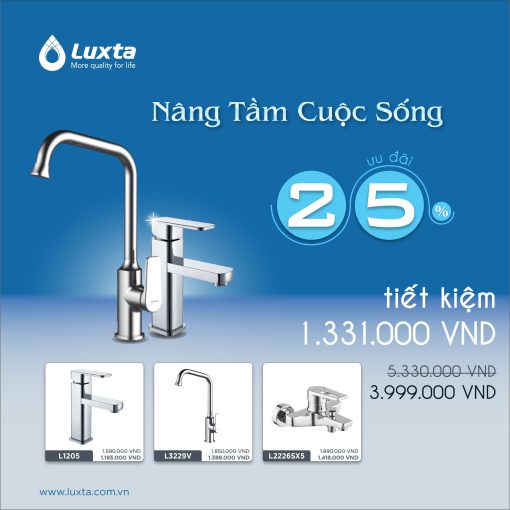 KHÁM PHÁ COMBO "NÂNG TẦM CUỘC SỐNG” Bước ngoặt mới cho không gian phòng tắm và bếp của bạn!